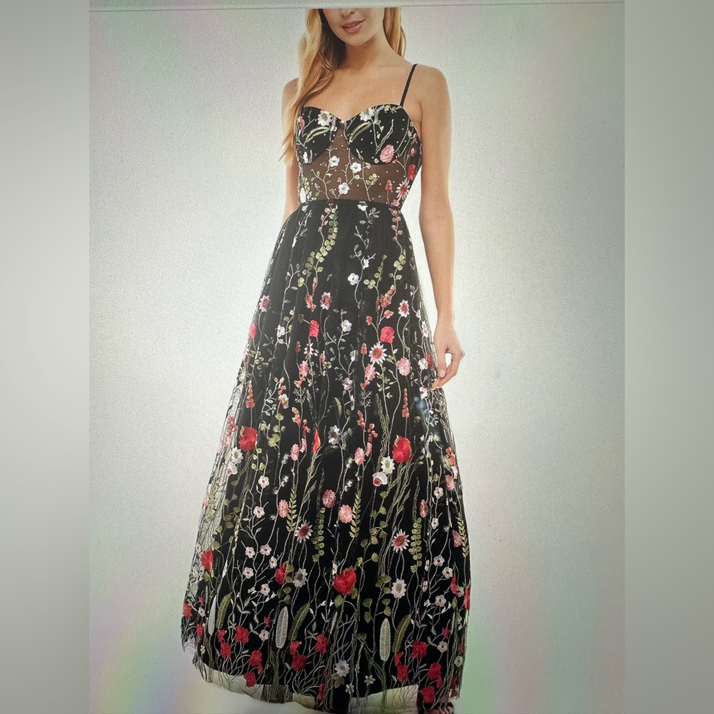 Macy’s Embroidered Corset Gown